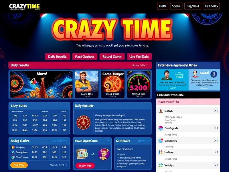 Get the latest Crazy Time results and real-time updates on crazytime-result.com. Discover top RTP, bonuses, and expert tips for maximizing your wins in the most popular live casino game. Play now and stay ahead of the Crazy Time payout rates!